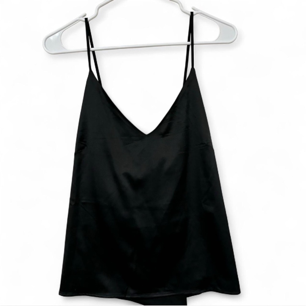 NWT Anthropologie Black Cross Back Cami